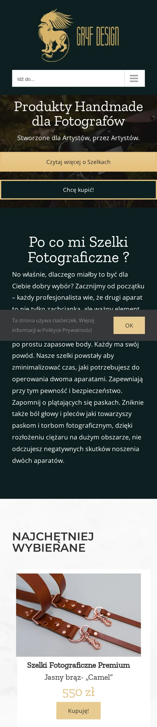 Gryf Szelki — widok mobilny