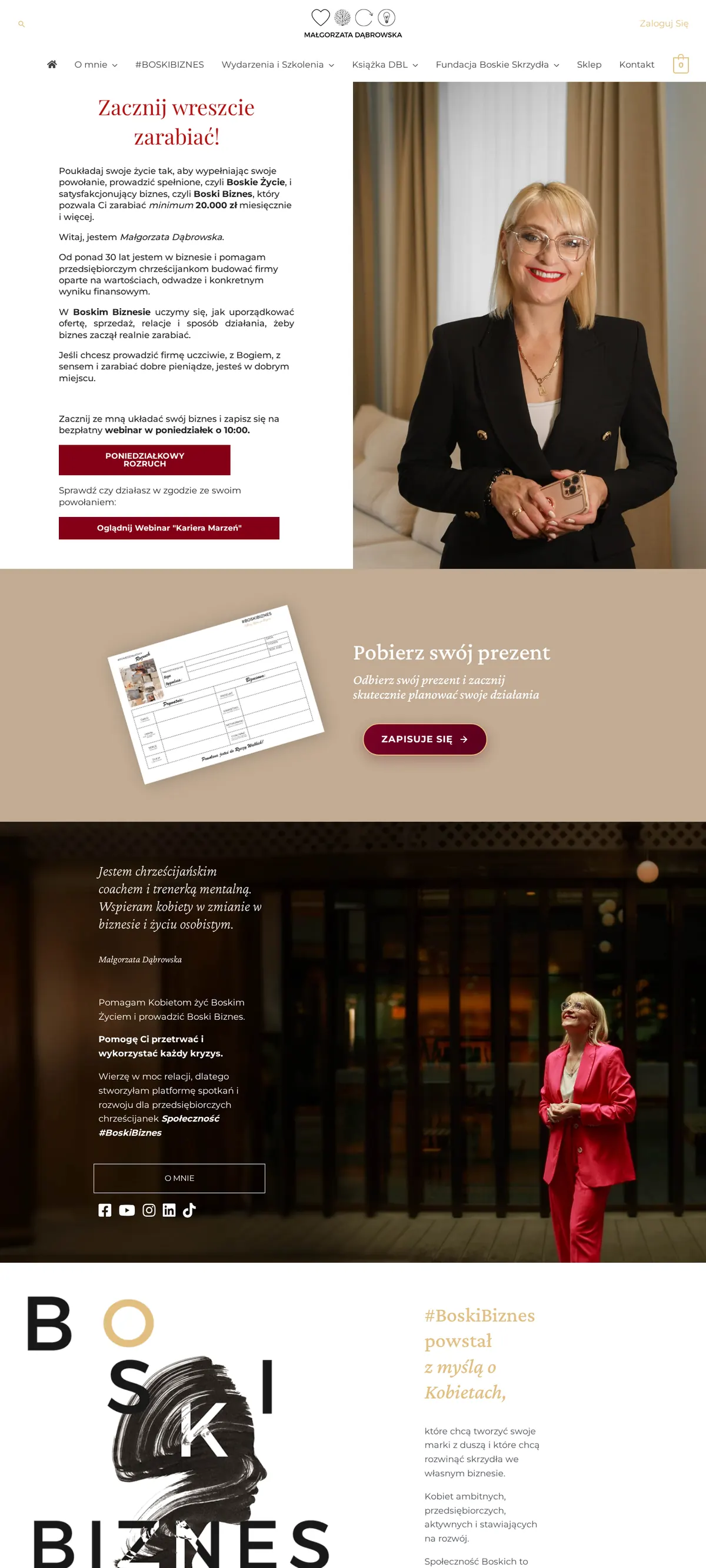 Małgorzata Dąbrowska — widok desktop