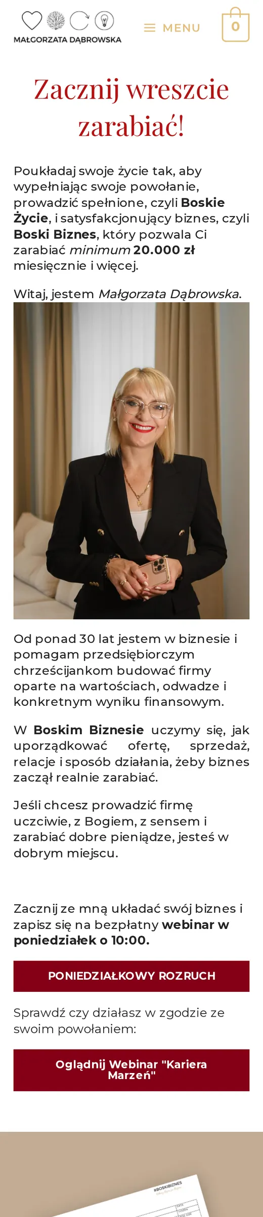 Małgorzata Dąbrowska — widok mobilny